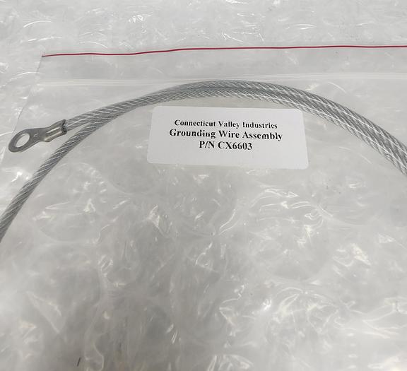 Used CONNECTICUT VALLEY INDUSTRIES PN CX6603 GROUNDING WIRE ASSEMBLY
