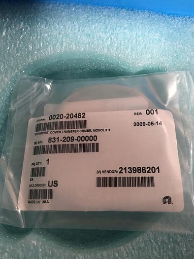 Used AMATS 0020-20462 VIEWPORT, COVER TRANSFER CHAMBER QTY 2