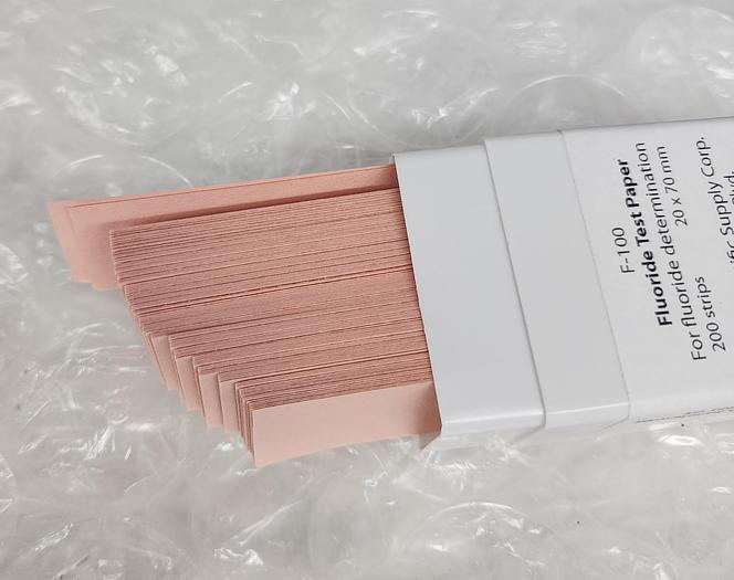 CTL SCIENTIFIC SUPPLY CORP F-100 FLUORIDE TEST PAPER