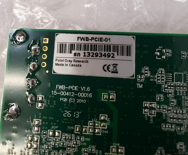 Used POINT GREY FWB-PCIE-01 FRAME GRABBER CARD