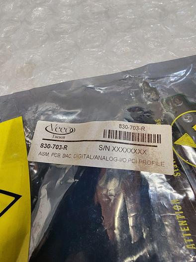 Used VEECO METROLOGY 830-703-R ASM, PCB DIGITAL ANALOG I-O