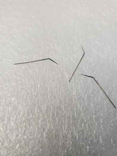 Used PTT-24 4-25 TUNGSTEN NEEDLE 45 DEG, 2.4 UM (17 count)