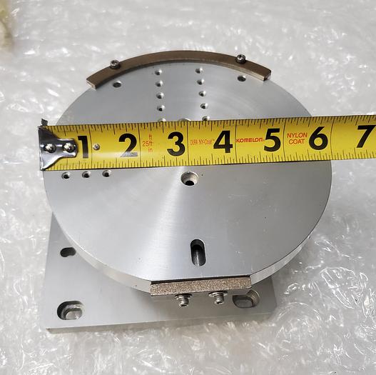 Used MICROSCOPE STAGE FIXTURE STAINLESS STEEL