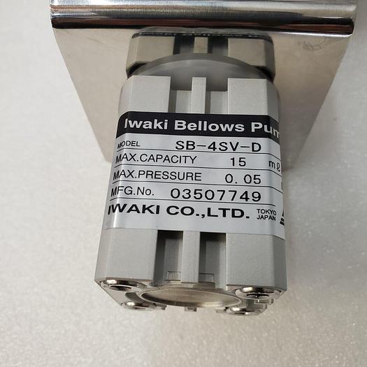 Used IWAKI CO. BELLOWS PUMP SB-4SV-D