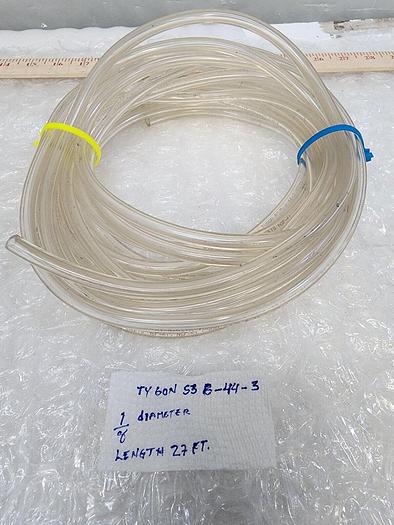 Used TYGON HOSE S3 B-44-3 1/8" DIAMETER LENGTH 27FT