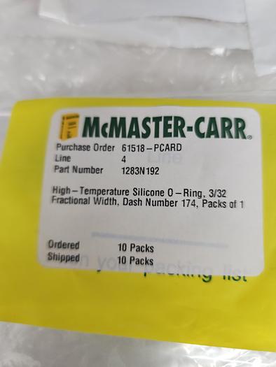 Used SILICON O RINGS 70A SIZE 174