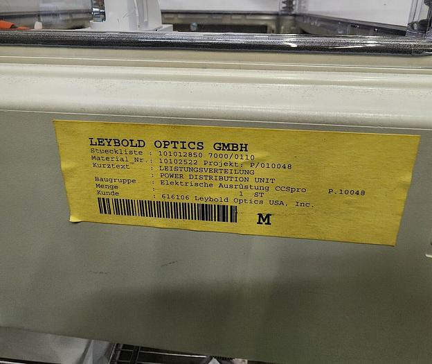 Used LEYBOLD OPTICS GMBH 10102522 , POWER DISTRIBUTION UNIT