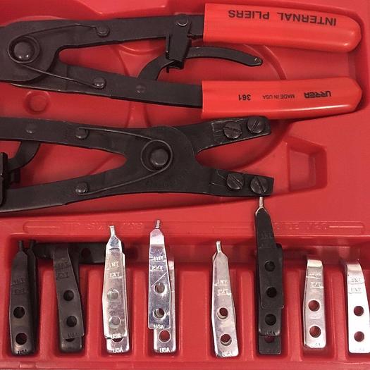 Used URRER 361 Heavy Duty Retaining ring plier set