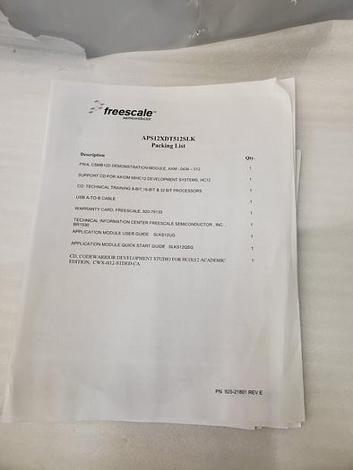 Used FREESCALE LEARNING KIT PBS12XDT512SLK