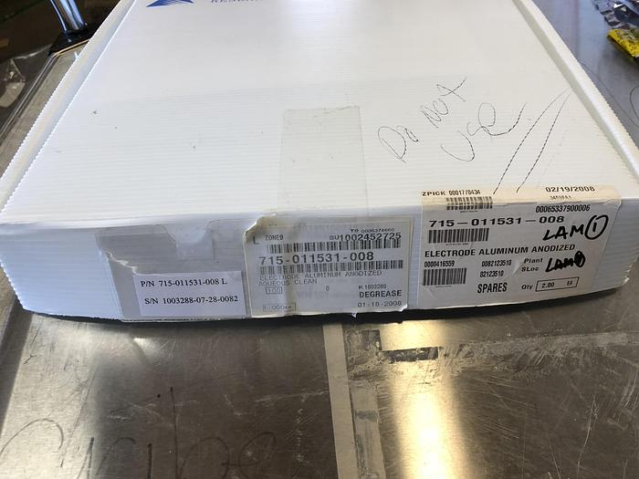 LAM 715-011531-008 ELECTRODE ALUMINUM ANODIZED