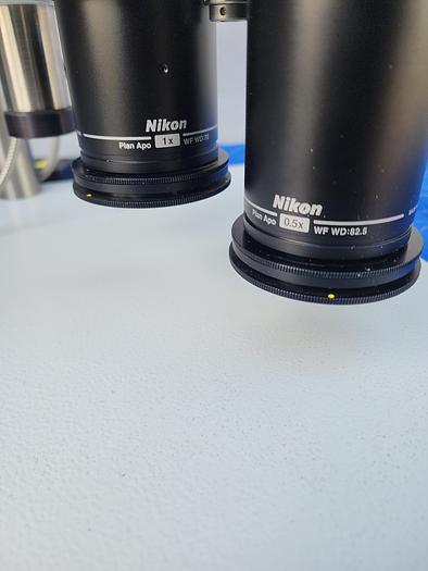 Used NIKON SMZ1270 NIKON Plan Apo 0.5x WF WD:82.5, 1x WF WD 70, C-W 10XB/22