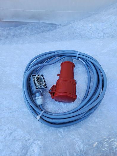 Used MENNEKES PLUG CONNECTOR 16A-6H TYPE 15A WITH CABLE
