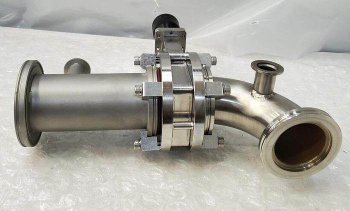 Used EDWARDS GVI 63M GATE VALVE WITH STAINLESS STEEL ADAPTER