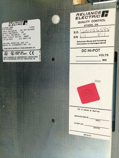 Used Reliance Electric  FLEXPAK 3000 D-CV S'DRIVE , Reliance Electric VTAC 7 HVAC Dri