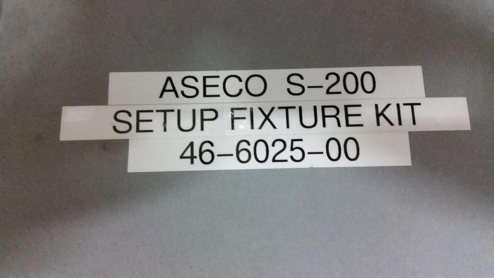 Used ASECO S-200 Set-Up Fixture Kit