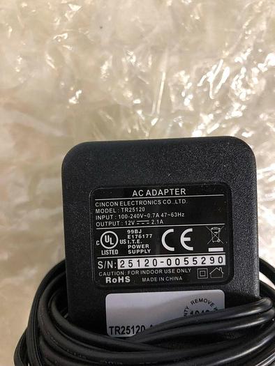 Used CINCON ELECTRONICS AC ADAPTER  TR25120
