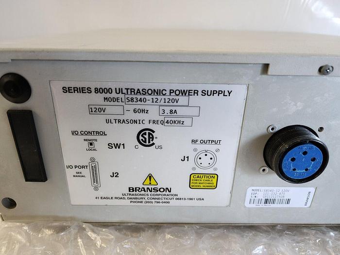 Used BRANSON SERIES 8300 ULTRASONIC GENERATOR