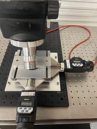 Used MITUTOYO MICROSCOPE WITH DIGITAL MICROMETERS (THORLABS TABLE SOLD SEPARATE)