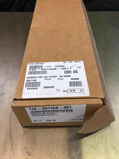 Used 742-091468-001 GASKET BE CU STRIP .28 WIDE QTY 10