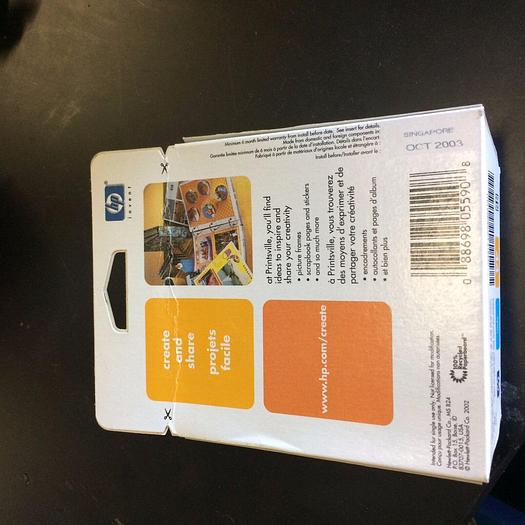 Used HP 44 CYAN INK COLOR 42 ML LOT OF 3