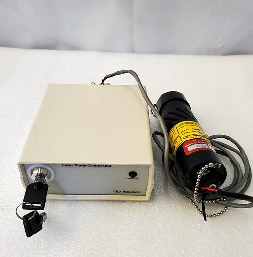 Used NEWPORT LASER DIODE CONTROL UNIT LIQS-12 WITH NEWPORT LASER LQC-375-08-E-00