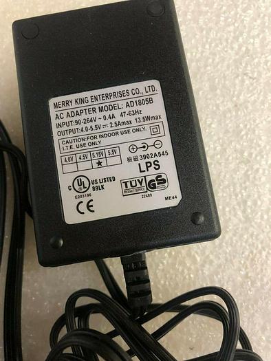 Used MERRY KING ENTERPRISE AC ADAPTER AD1805B