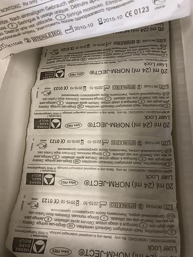 Used NORM JECT 20ml LUER LOCK