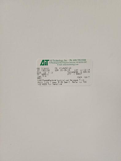 AI TECHNOLOGY HTCR250-DS HIGH TEMPERATURE CONTROLLED RELEASE FILM