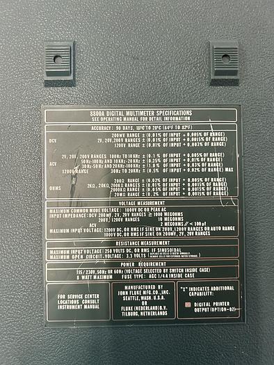 Used Fluke 8800A Digital Multimeter Unit True RMS