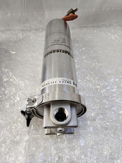 Used MEISSNER HA1-01-102 FILTRATION MAXIMUM PRESSURE 70F, LIQUID 200PSI , GAS 100PSI