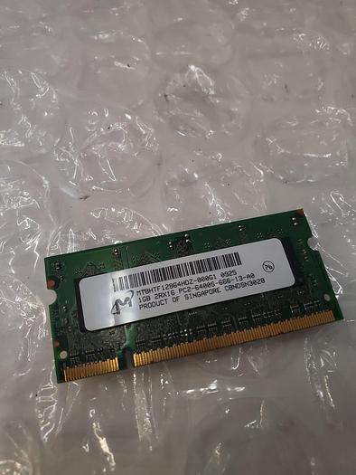 Used CRUCIAL CT12864AC800.8FGZ 1GB 200-PIN DDR2 SODIMM MEMORY