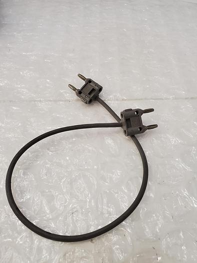 Used Pomona 2BA-36 Double Banana Plug, Twisted Pair, 36” Cable Length, Brass, Gray, 2BA Series