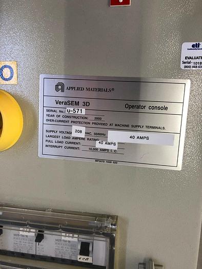 APPLIED MATERIALS OPERATOR CONSOLE VERASEM 3D U-571