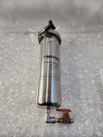 Used MEISSNER HA1-01-102 FILTRATION MAXIMUM PRESSURE 70F, LIQUID 200PSI , GAS 100PSI