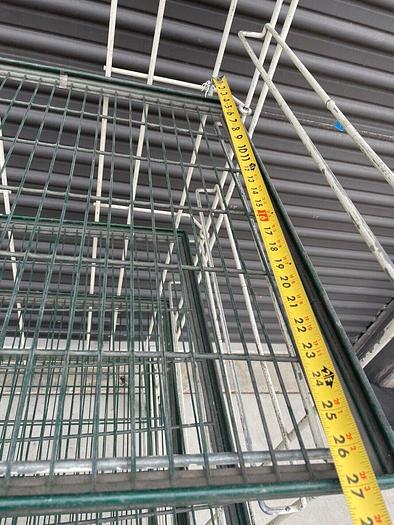 Used VINYL PROTECTED WIRE CART WITH INSULATED SHELVING ON WHEELS