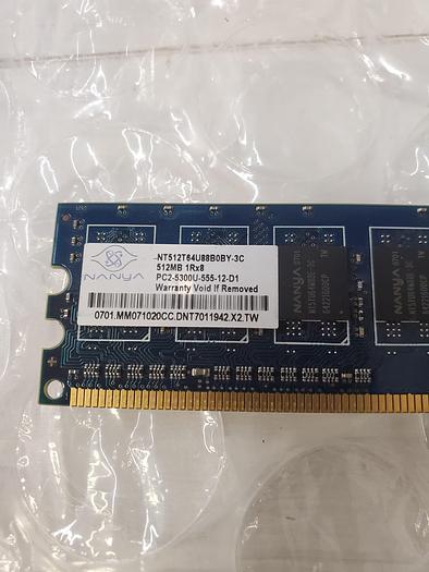 Used NANYA NT512T64U88B0BY-3C 512MB MEMORY