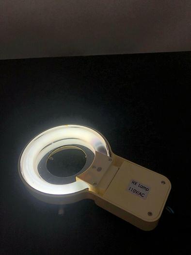 Used HX LAMP 110V-AC MICROSCOPE RING LIGHT