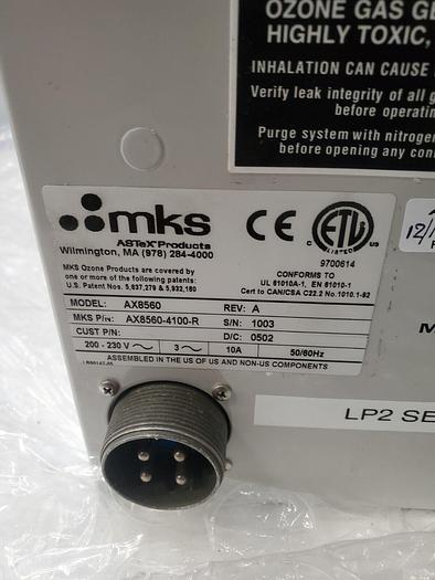 Used MKS AX8560-4100-R OZONE GENERATOR