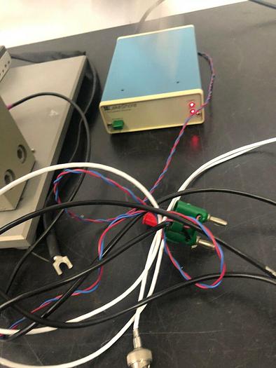 Used LAKE SHORE Electromagnets on stand with 2.5''thick x5.5'' dia  WITH 110 CURRENT