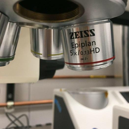 Used CARL ZEISS MICROSCOPE AXIOTECH VARIO 100HD WITH KONICA MINOLTA SPECTROPHOTOMETER