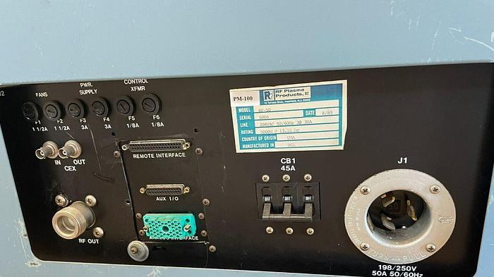 Used RF PLASMA PRODUCTS MODEL. RF-50 LINE 208VAC 50-60 Hz