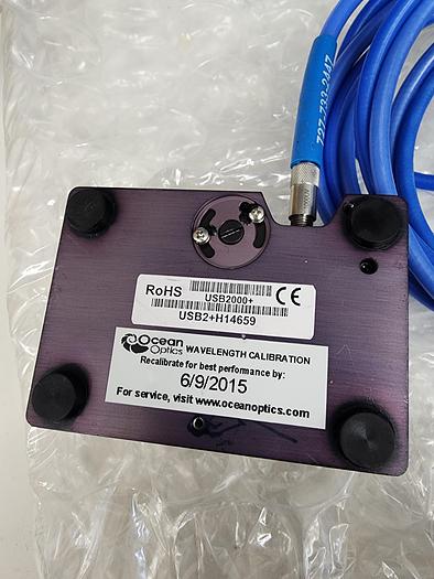 Used OCEAN OPTICS SUB STRAIGHT FIXTURE W MODEL USB 2000+ & HALOGEN LIGHT HL-2000 & INTEGRATING SPHERE ISP-30-6-R