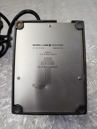 Used Bausch Lomb 31-35-28 Microscope Lamp Light Power Supply