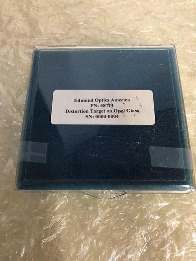 Used EDMUND OPTICS AMERICA 58-774 DISTORTION TARGET ON OPAL GLASS