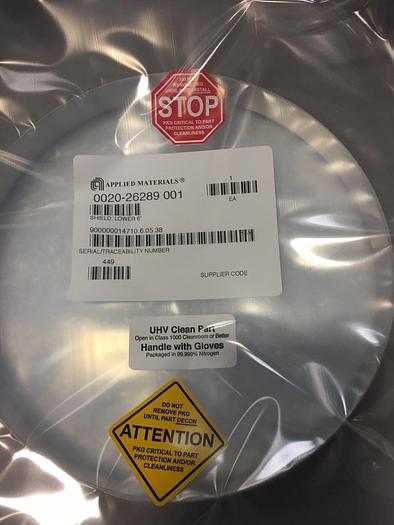 AMAT 0020-26289 001 SHIELD LOWER 6''