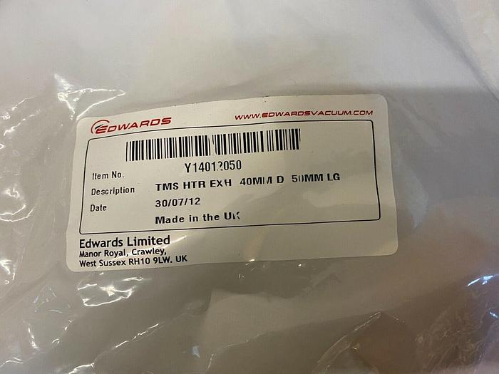 Used EDWARDS Y14012050 TMS HTR EXH 40MM D 50MM LG QTY 2