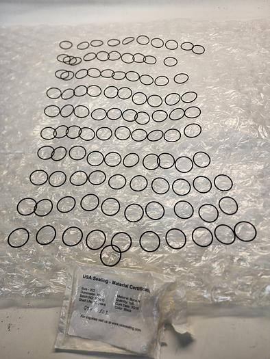 Used SILICON O RINGS 70 BUNA SIZE 022