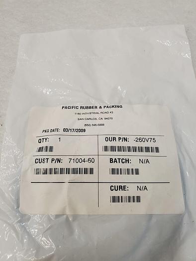 71004-60 O-RING , GASONICS  -260 V75 QTY 8