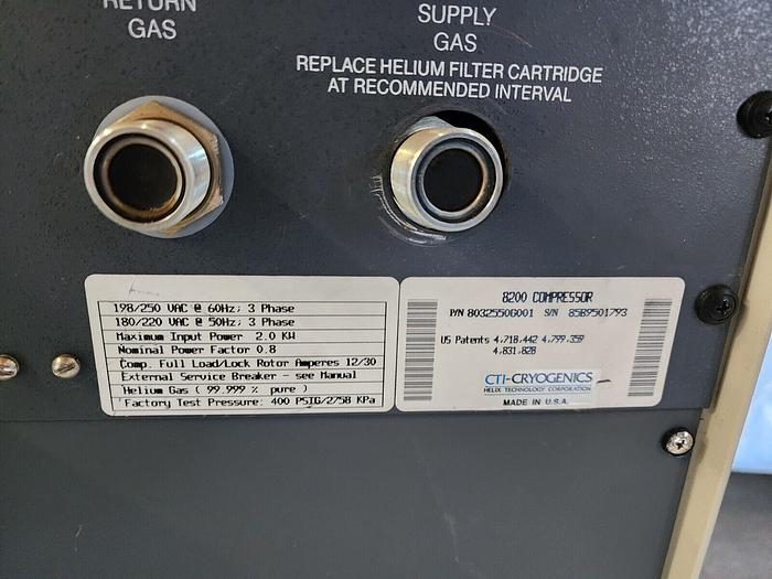 Used CTI CRYOGENICS 8200 COMPRESSOR