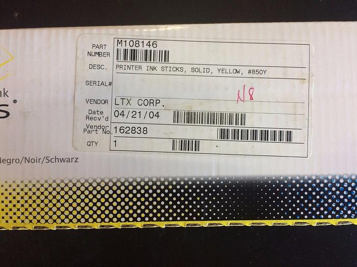 Used LOT OF 4 MEDIA SCIENCES INK MS850Y5K2 SOLID INK